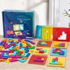 Wooden Puzzle Blocks for Ages 3+, Spatial Training STEM Toy, Ideal Holiday Gift