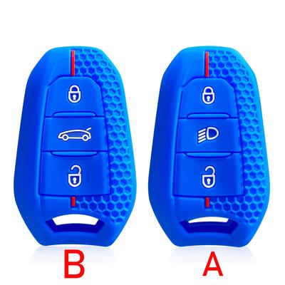 Peugeot 208 DS3 308 5008 DS5 DS6 Rifterhez Citroen C3 C4 C5 X7 C2-höz Szilikon Kulcstartó Tok Opel Mokka 2023 Autókulcs Fedél Sapka