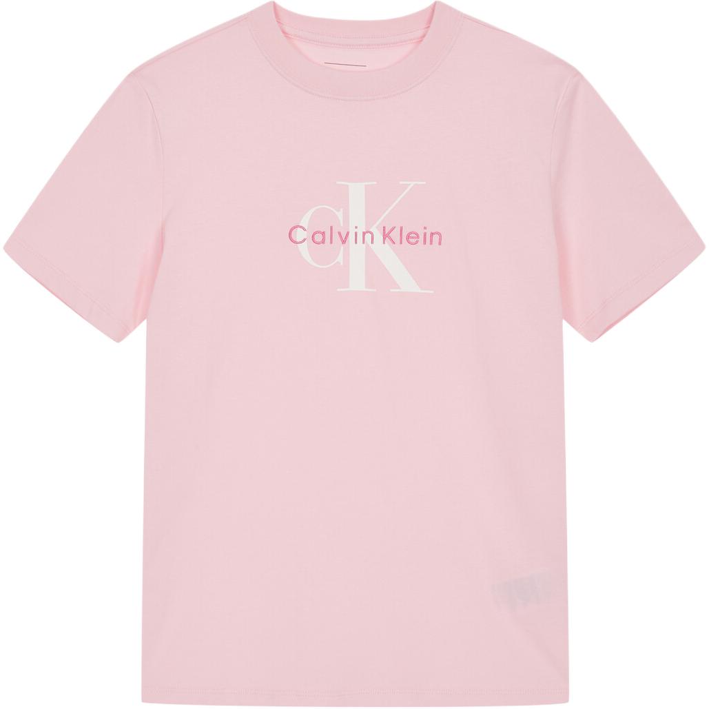 

Calvin Klein Logo Round Neck Short Sleeve T-Shirt Women Tops Pink 47B865G-7UD M
