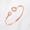 2024 New Fashion Shiny Crystal Five-Leaf Flower Zircon Chain Bracelet Classic For Woman Wrist Jewelry Accessories Clover Gift