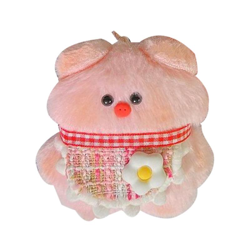 

Handmade DIY Cute Squeaky Little Pig Head Doll Material Bag for Girlfriend Bestie Gift 12cm