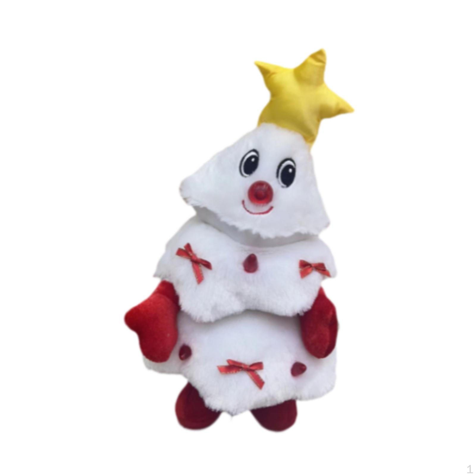 

Поющая танцующая рождественская елочная кукла 15 дюймов украшения мягкая новинка плюшевая игрушка белый