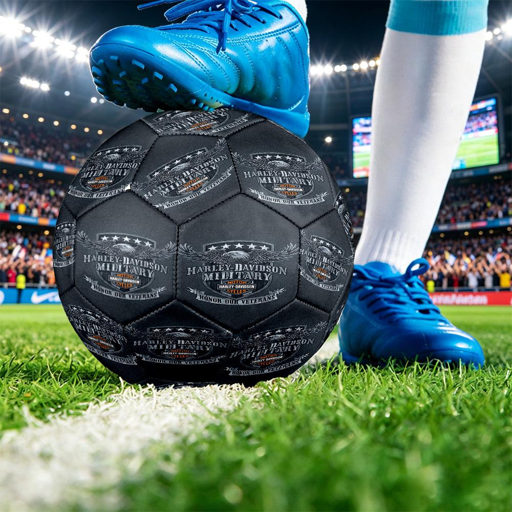 Harley-Davidson Print Size 5 Soccer Ball Durable Shock?Absorbing Sports Ball For Training Match Outdoor Playing