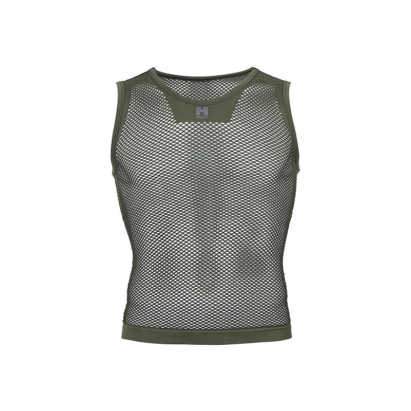 

[Millet] underwear Drynamic mesh sleeveless crew MIV01248 men s Olive (NEW LOGO) S/M