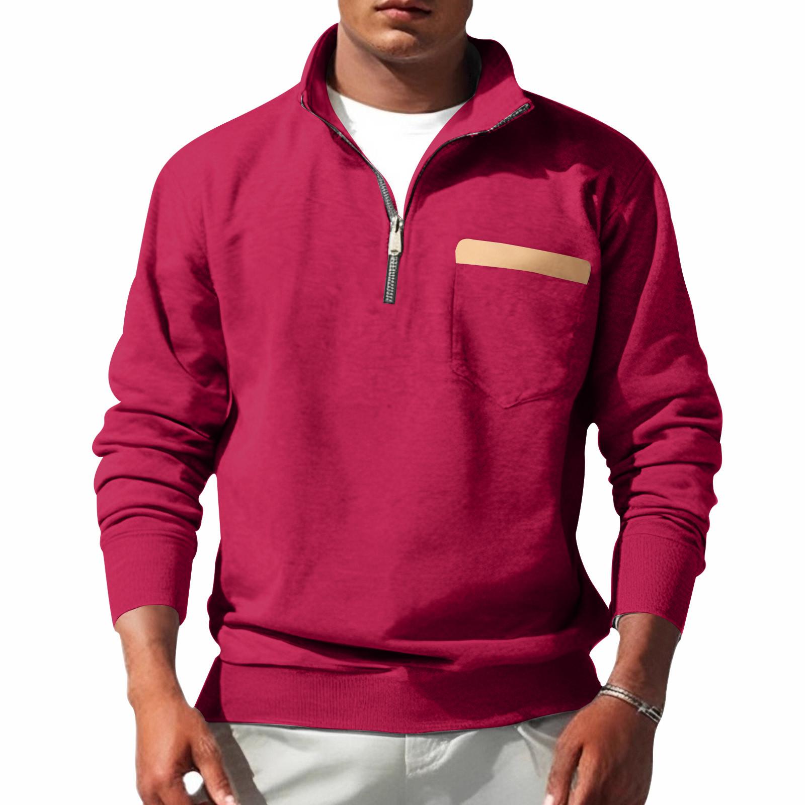 

Мужская верхняя одежда, воротник-стойка на молнии с флисом, прочная толстовка с накладными карманами M