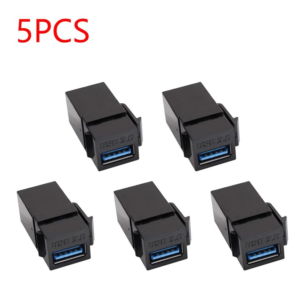 USB 3.0 Keystone Jack Inserts Connect Equipment with USB Port Snap-in Connector Socket Adapter Port for Wall Plate Outlet Panel