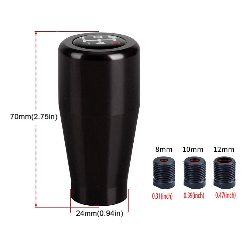 7cm Car Gear Shift Knob Aluminium Universal Racing 5 Speed Car Gear Shifter Knob  Manual Automatic Gear Shift Knob Shift Lever