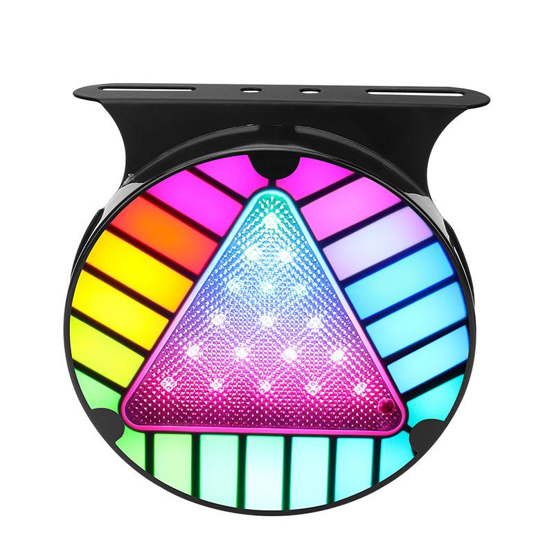 RGB Brake Lights Dynamic Colorful Demon Eye Triangle Rear Lamp 12V 24V for Car Motorcycle Truck Warning Light Flowing Tail Light