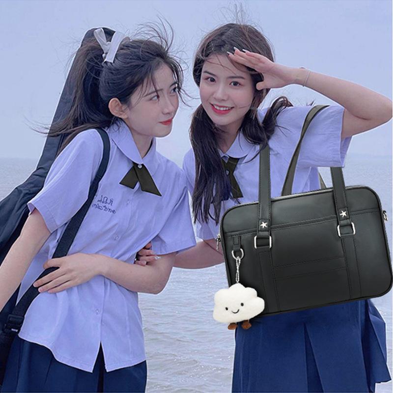 2024 Women's Japanese Style JK Uniform Crossbody Bag: Two-Dimensional Simple Academy Shoulder Handbag
