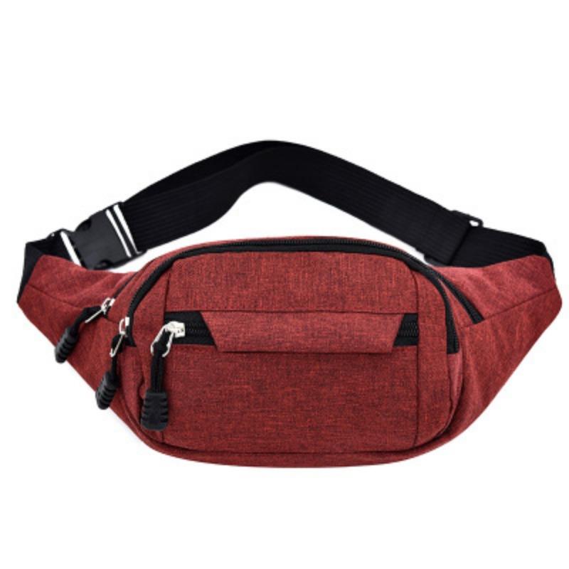 Unisex Fitness Training Sports Waist Bag Oxford Cloth Casual Waist Bag Thin Fit Running Sports Mobile Phone Bag