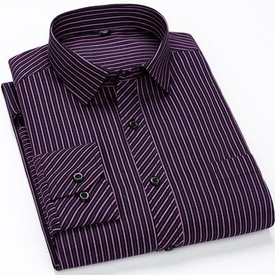 Camisa de manga larga para hombre, de talla grande 9XL, 8XL, 48, 47, informal, clásica, a rayas, a cuadros, corte entallado, con botones, para vestir en sociedad.