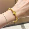 Ancient Gold Five-Way God Of Wealth Broken Gold Bracelet Women'S High-End Light Luxury Retro Entangled Bracelet