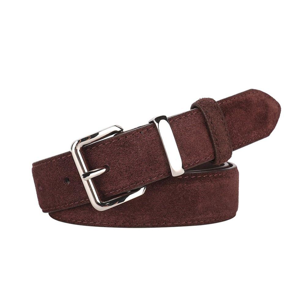 Casual Suede Leather Belt Trendy Trouser Dress Belts Fashion Pin Buckle Waistband  Gifts