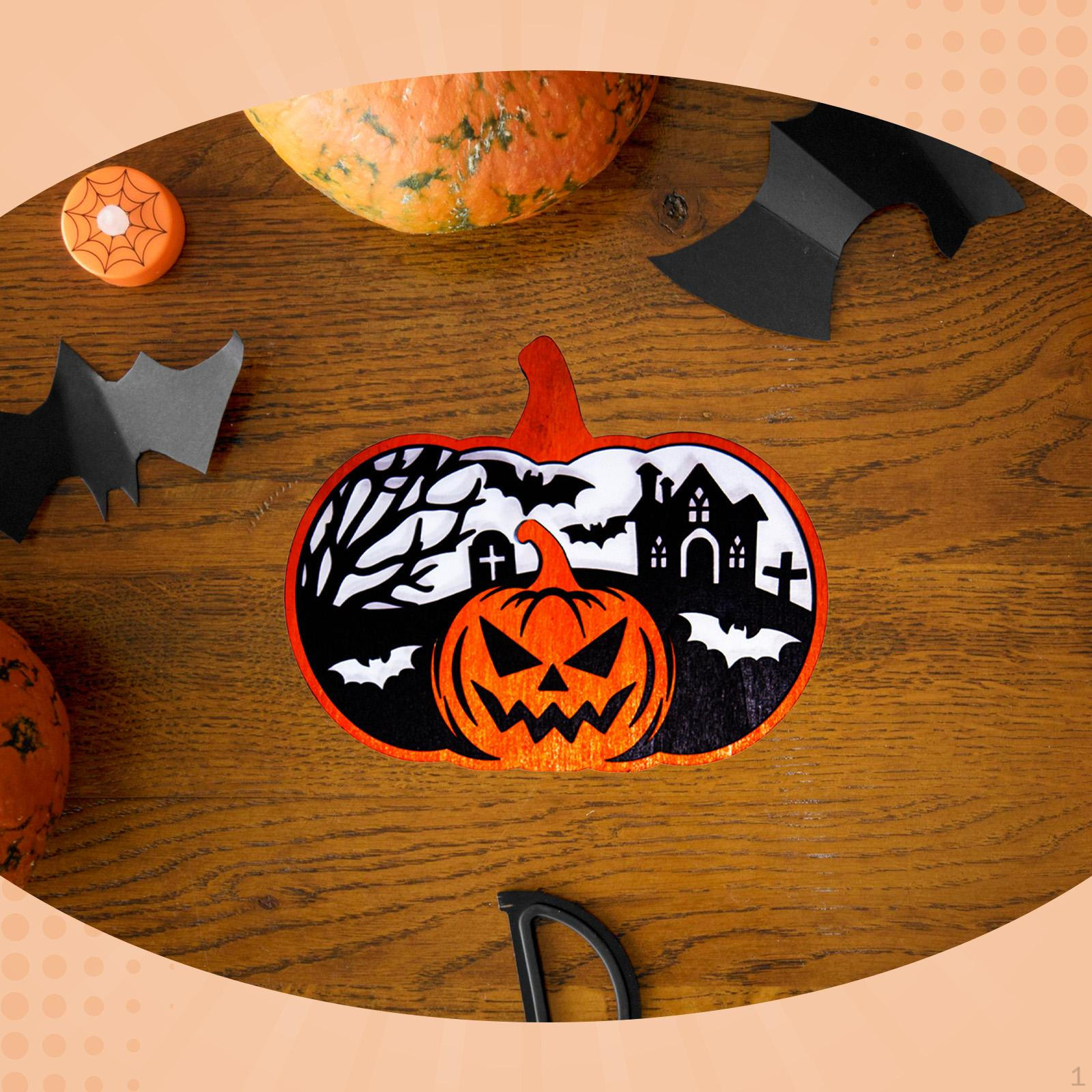 

Halloween Pumpkin Decoration Ornament Horror Venue Layout Hanging Sign Pendant for Home Style A