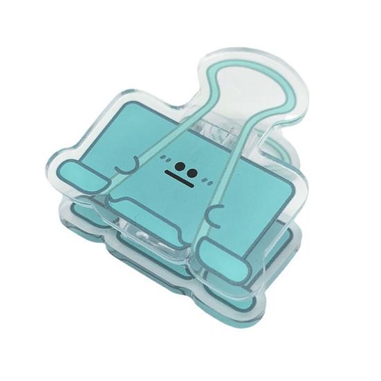 12 Pcs Long Tail Ticket Clip Colorful Acrylic Paper Binder Clips Document Information Storage Clamp for Home School Office Supplies