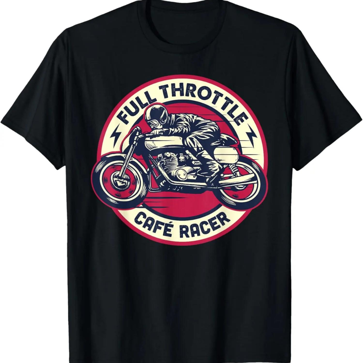 Кафе Рейсер - Полный газ - Винтажная мотоциклетная футболка S