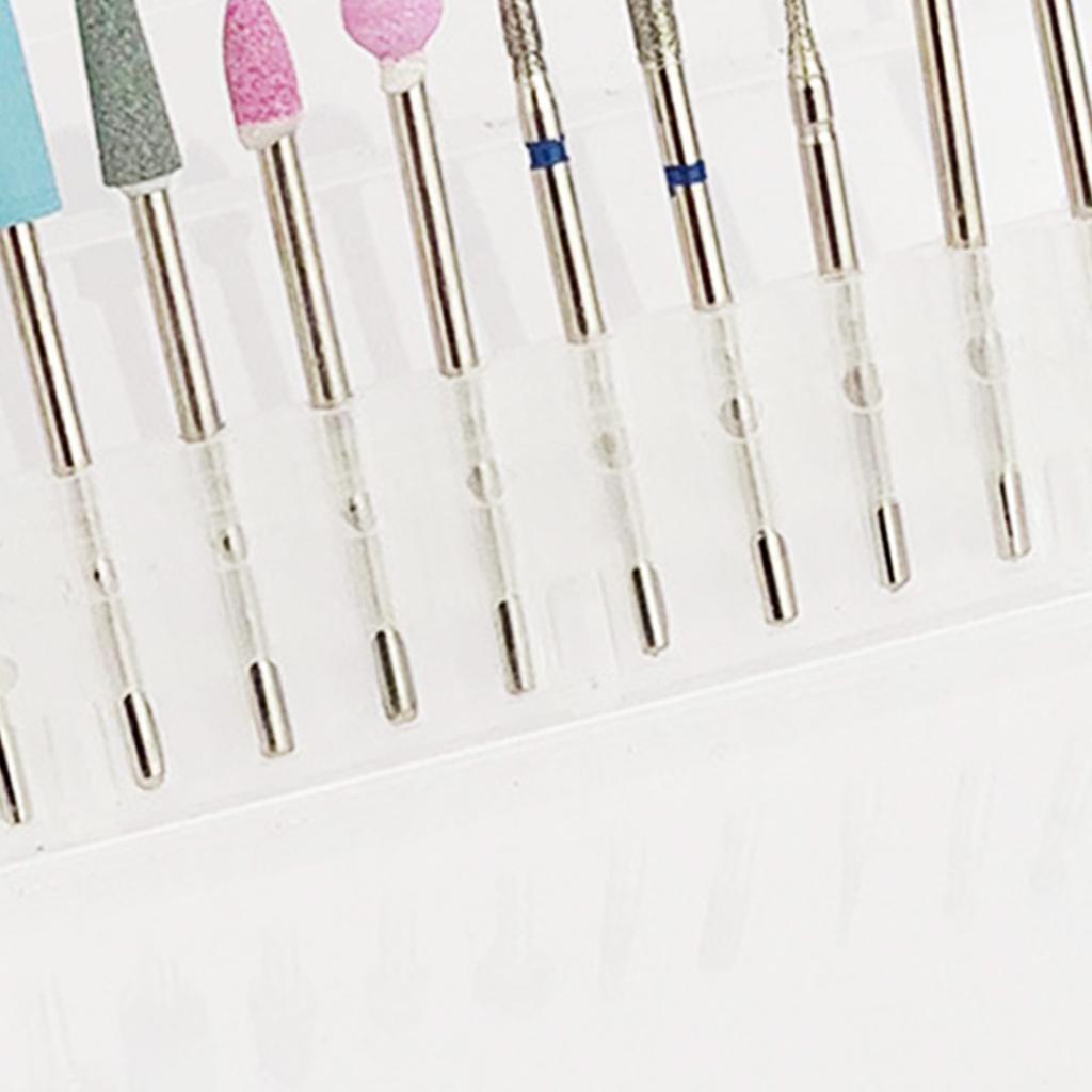 10pcs Nail Drill Bit Set Portable Home Salon Emery Cuticle Remover Bits for Nail Artist Beginner Zh2