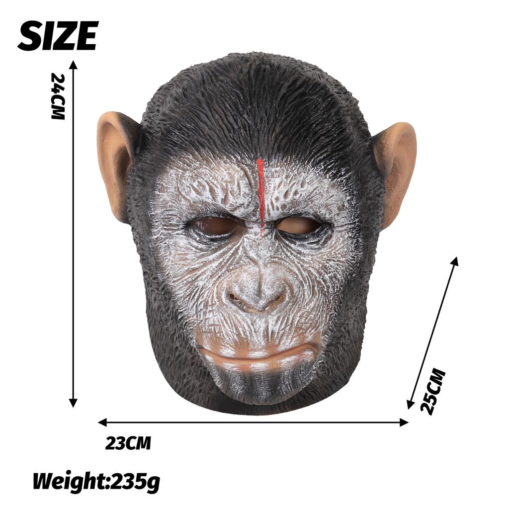 Caesar Gorilla Mask Halloween Masquerade Horror Prank cosplay Simulated latex headgear