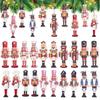 20Pcs Christmas Wooden Nutcracker Soldier Xmas Tree Hanging Ornaments 2025 Christmas Party Home Decoration 2026 New Year Gifts