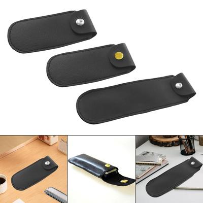 Estuche para Armónica Accesorios para Instrumentos Musicales Soporte para Armónica de Cuero PU Compacto Bolsillo Caja de Regalo Bolsa para Armónica