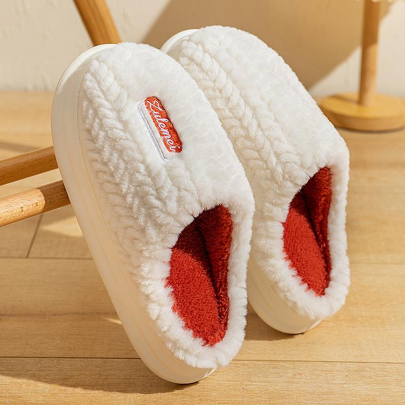 Cotton Slippers Autumn and Winter Indoor Home Anti-skid Stepping On Shit Thick Bottom Plush Warm 2025 New Cotton Slippers