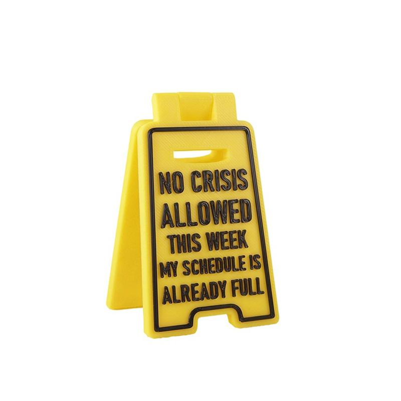 Funny Cat Vomit Caution Sign, Humorous Desk Sign For Cat Lovers Office Decor Unisex Gift For Coworkers Versatile Room Decor