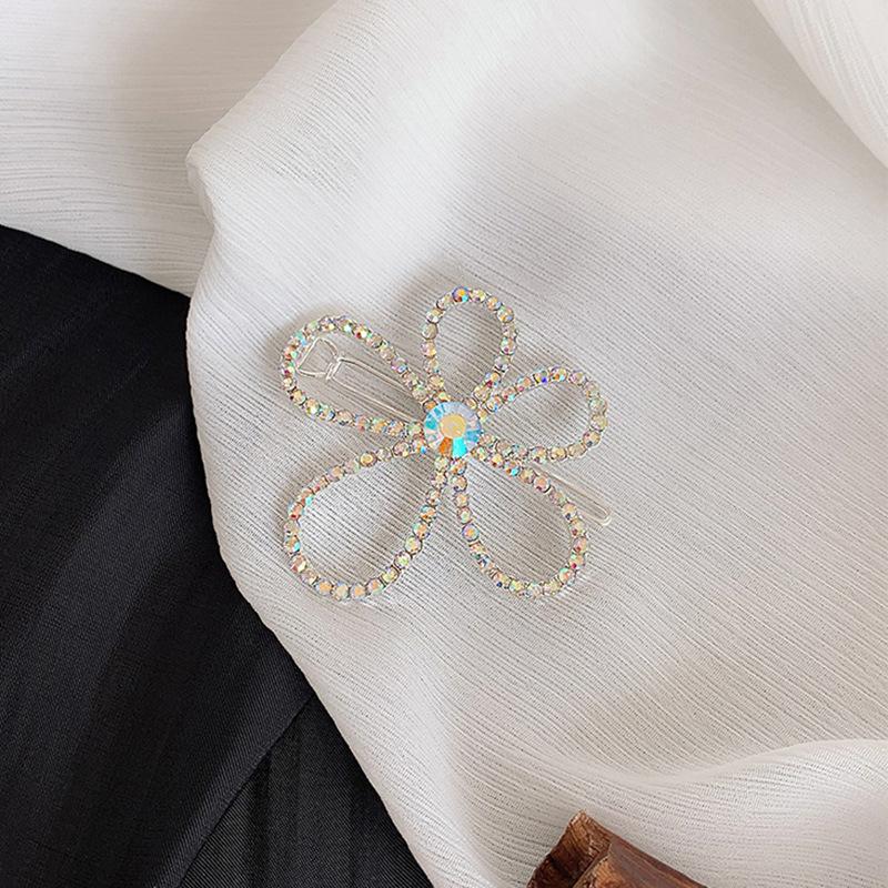 Colorful Flowers Barrettes Girl Super Fairy Korean 2026 Internet Celebrity Same Style Side Clip Graceful Personality Broken Hair