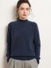 Women's Versatile Cashmere Sweater: Plain Color, Autumn/Winter, Half-High Neck, Raglan Sleeves, Double Ply, Thickened Base Layer.