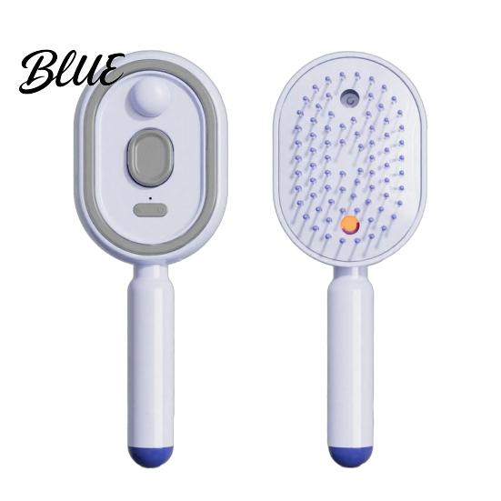 Detangling Hair Brush Electric Steam with Water Spray Reduce Frizz Anti-Static Misting Hairbrush Portable Travel Cordless Fluffy Short