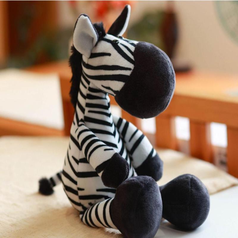 1 Piece 25Cm Soft Dolls Jungle Lion Elephant Tiger Dog Fox Monkey Deer Stuffed Plush Forest Animals Kids Toys Children Gift