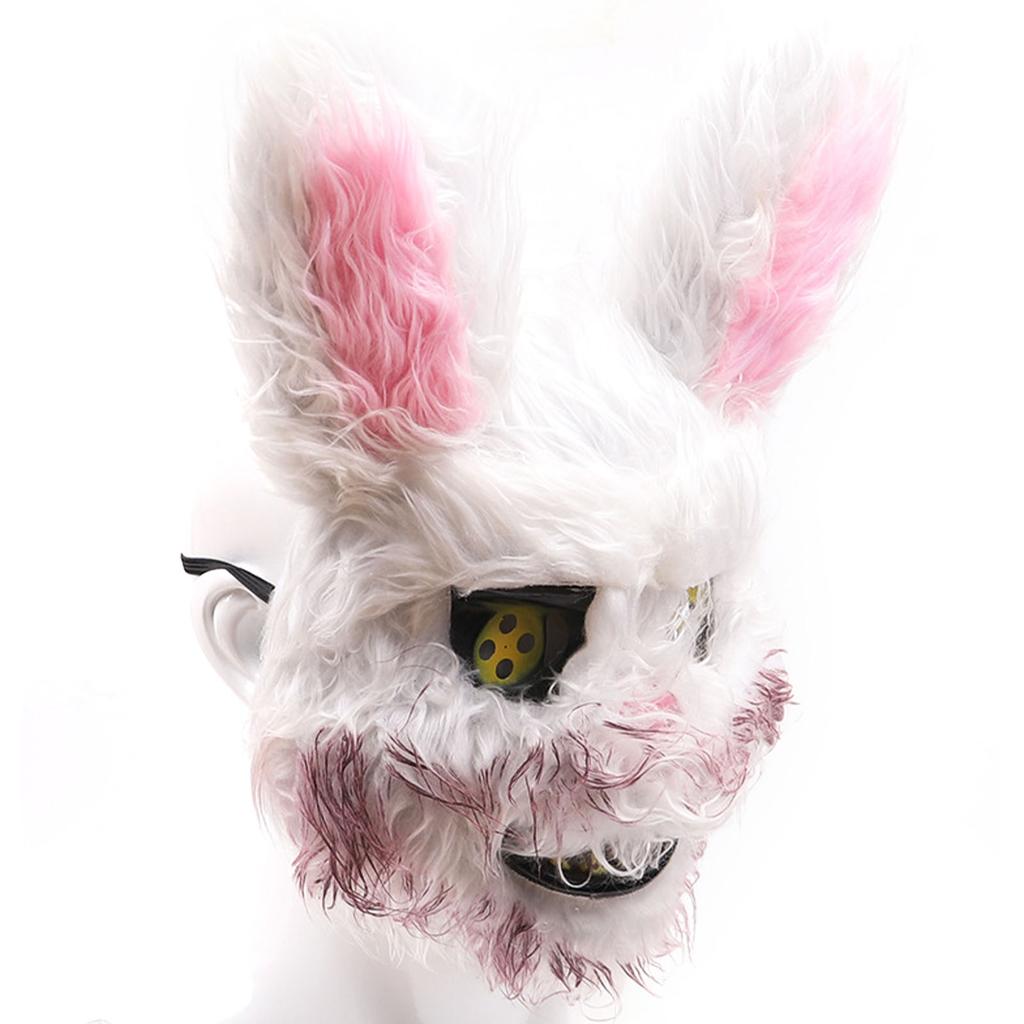 Halloween Spooky Plush Mask Lifelike Appearance Appropriate Size Halloween Props for Horror Themed