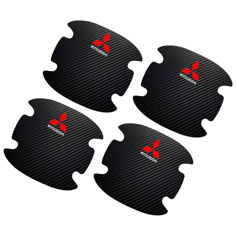

4PCS Car Door Handle Protection Sticker Emblem Car Styling For Mitsubishi Asx Lancer Outlander Pajero Ralliart Accessories чорний