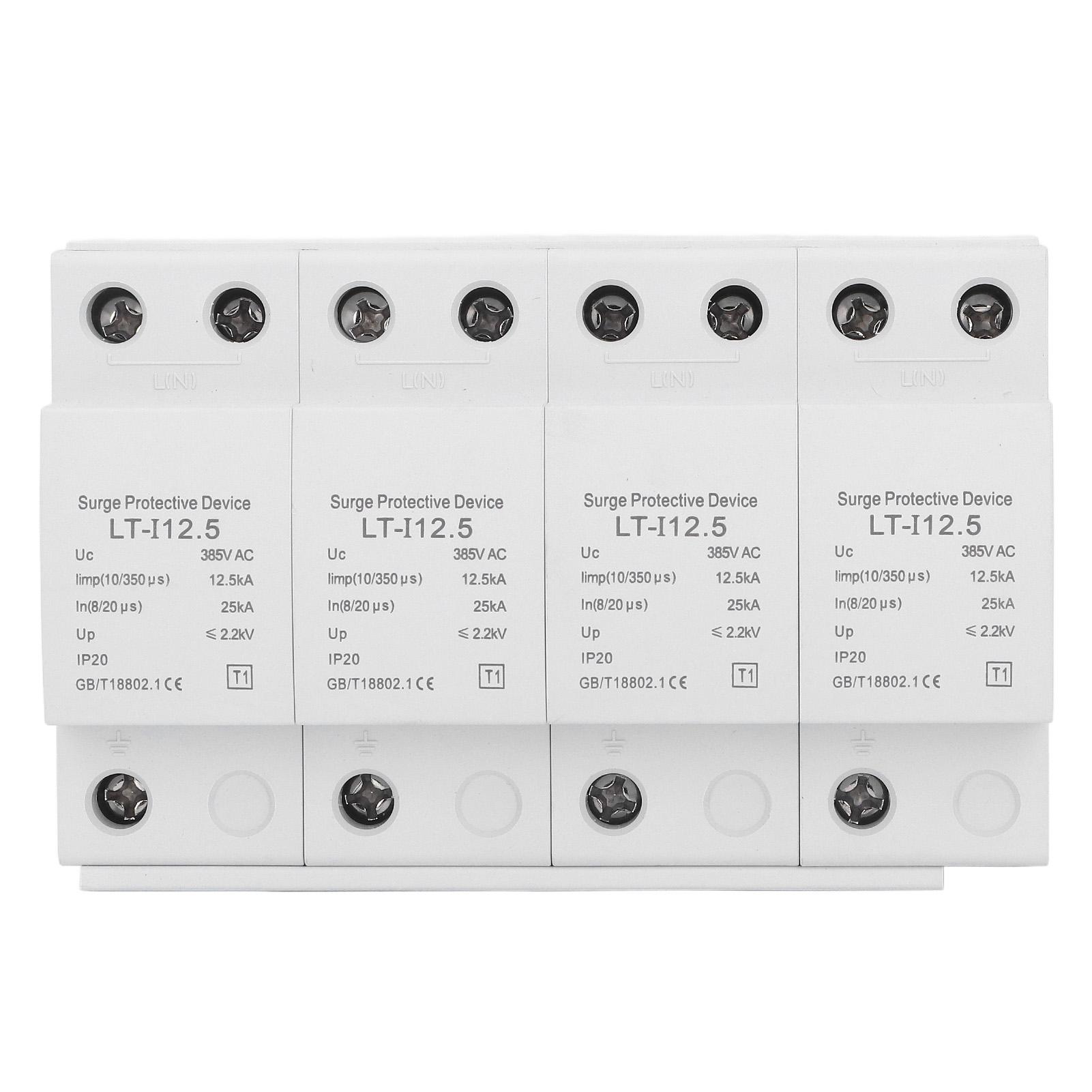 

Пристрій захисту від імпульсних перенапруг Захисник автоматичного вимикача 4P 12.5 кА25KA AC385V Електротехнічні вироби Клас T1