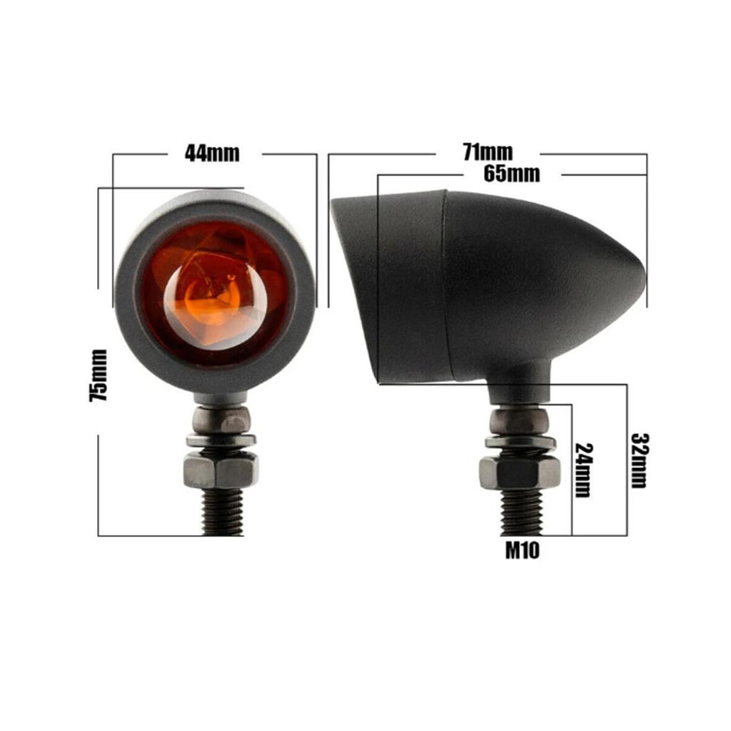 SZYUMO Bike Turning Signal Light Turn Signal Light Vintage Light with Cap Light Cruise Prince Metal Light Pointing