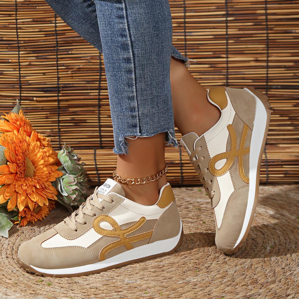 Daddy shoes women's spring and autumn round head lace-up fashionable and comfortable sports and leisure shoes