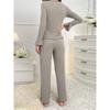 Pajamas Casual Long Sleeve Pants Can Be Outerwear Homewear Two-piece Set Two Piece Home Suit Set