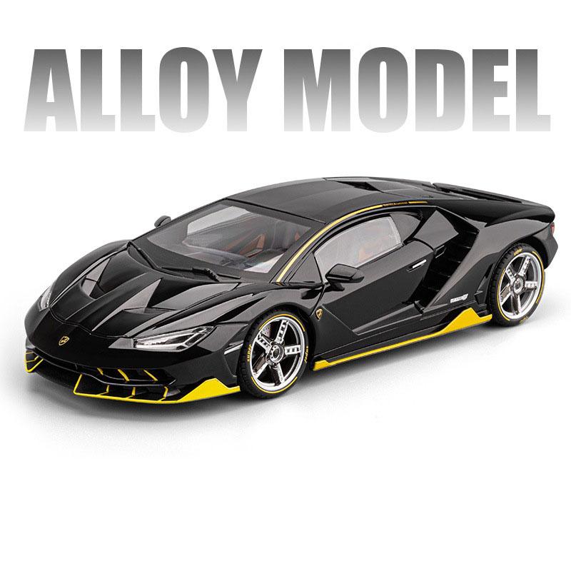 1/18 Lamborghini LP770 LP770-4 Alloy Sports Car Model Diecast Metal Track Racing Car Vehicles Model Sound and Light Simulation Kids Toy Gift