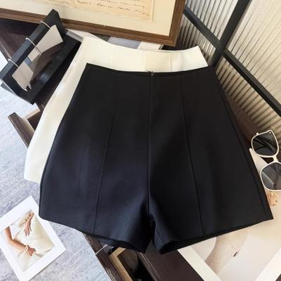 Einfache High-Waist-Shorts für Damen, Design mit Reißverschluss hinten, Lässige Shorts für den täglichen Gebrauch & Verabredungen