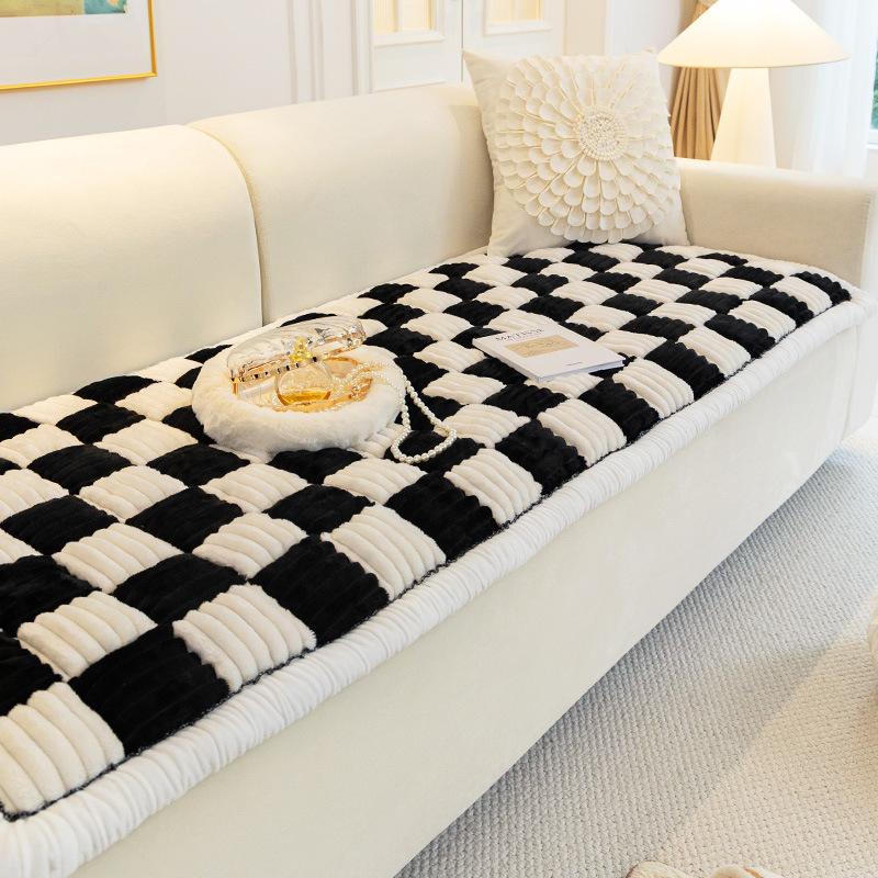 Light Luxury Full Set Of New High-End Winter Non-Slip Seat Cushions, Thickened Leather Sofa Special Cushions, Sofa Cover Towels, Sofa Cushions