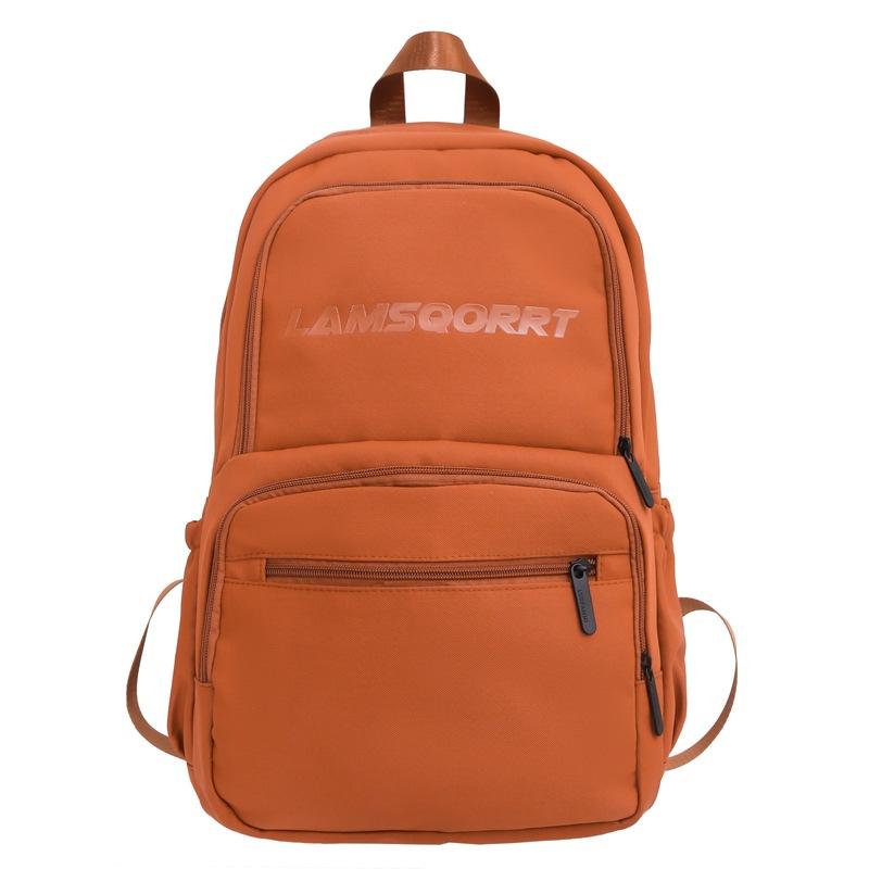 

Жіночий рюкзак великої місткості Однотонний шкільний рюкзак Чоловічий дорожній рюкзак Сумка для комп ютера помаранчевий