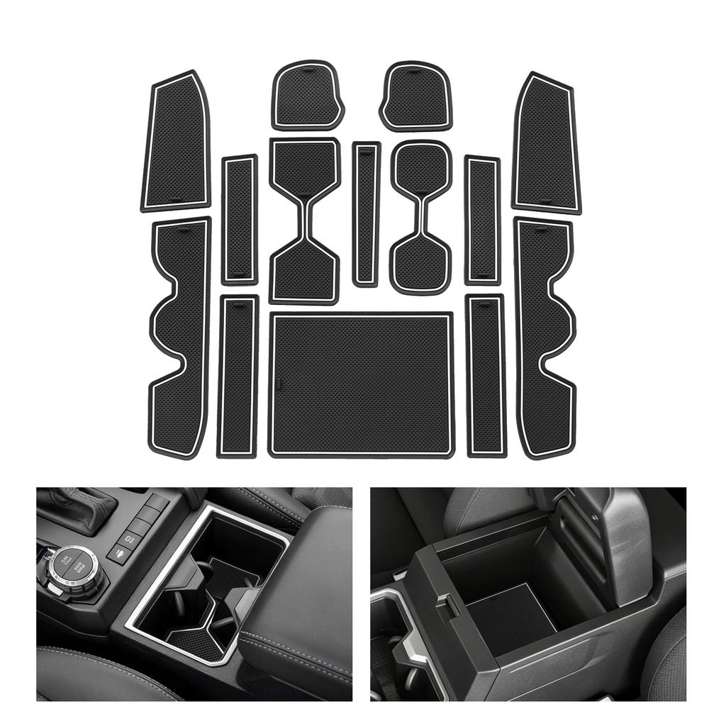 LUCKEASY for Toyota 4Runner 2026 2025 Anti-Slip Gate Slot Mat PVC Center Console Liners Rubber Door Groove Pad Non-slip Mats