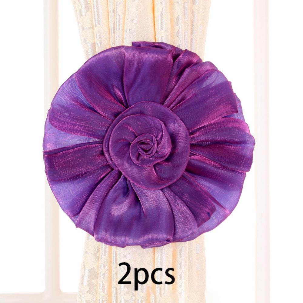 

2 ШТ Прикраса для штор Квіткова форма Підв язки для штор Мереживна квітка Декор для штор Ремінець