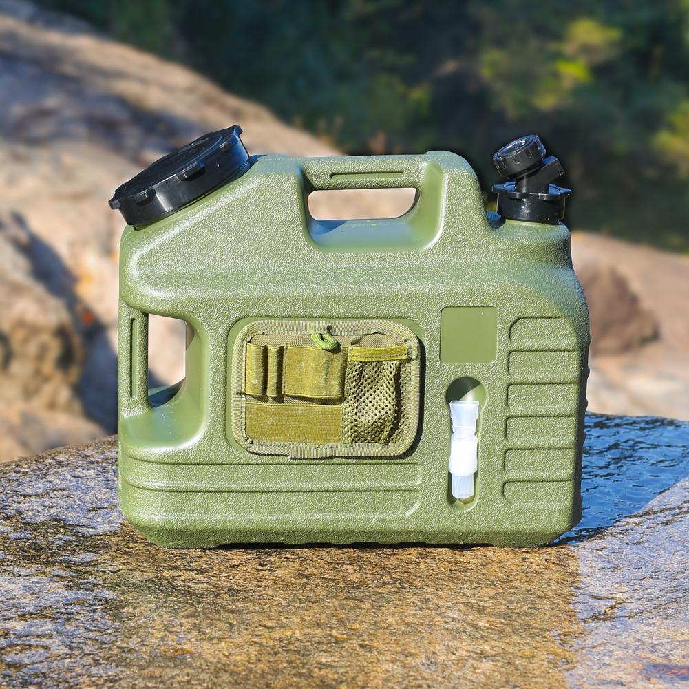 13L Wasserbehälter mit Hahn Tragbarer Wassertank Große Kapazität Wasserspender Träger für Fahrzeug Auto Camping