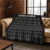 Guitar Bass Chords Theory Chart Music Flannel Blanket Soft Warm Blanket For Bedroom Room Living Room Bed Travel Camping Picnic