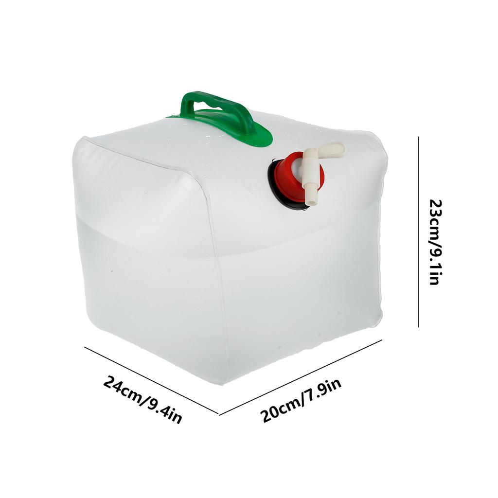10L/20L Camping Water Canisters with Tap Foldable Drinking Water Tank PVC Water Storage Bag Water Bucket for Outdoor Camping BBQ