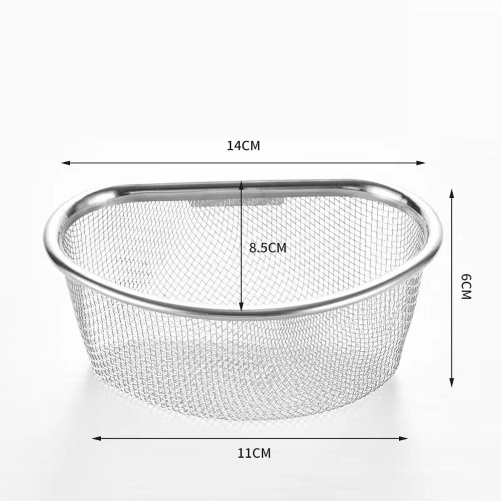 Küchenspüle Edelstahl Siebkorb zum Sammeln von Speiseresten Spülmaschinenfest Küchenwerkzeug zum Abtropfen und Spülen