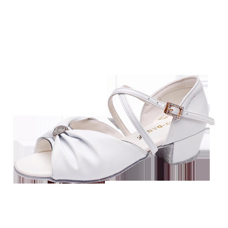 Girls Dance Shoes White Children Ballroom Latin Dance Shoes Soft Women Ladies Girls Tango Dance Shoes Salsa Sandal Dropshipping