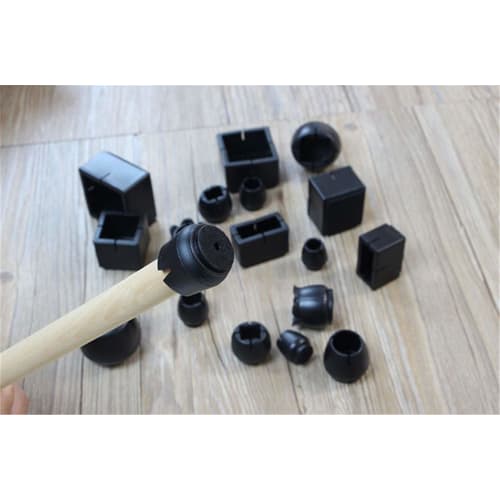 16 Pieces Black Chair Leg Caps with Felt Silicone Floor Protectors, Anti-Slip Anti-Scratch Furniture Feet Covers