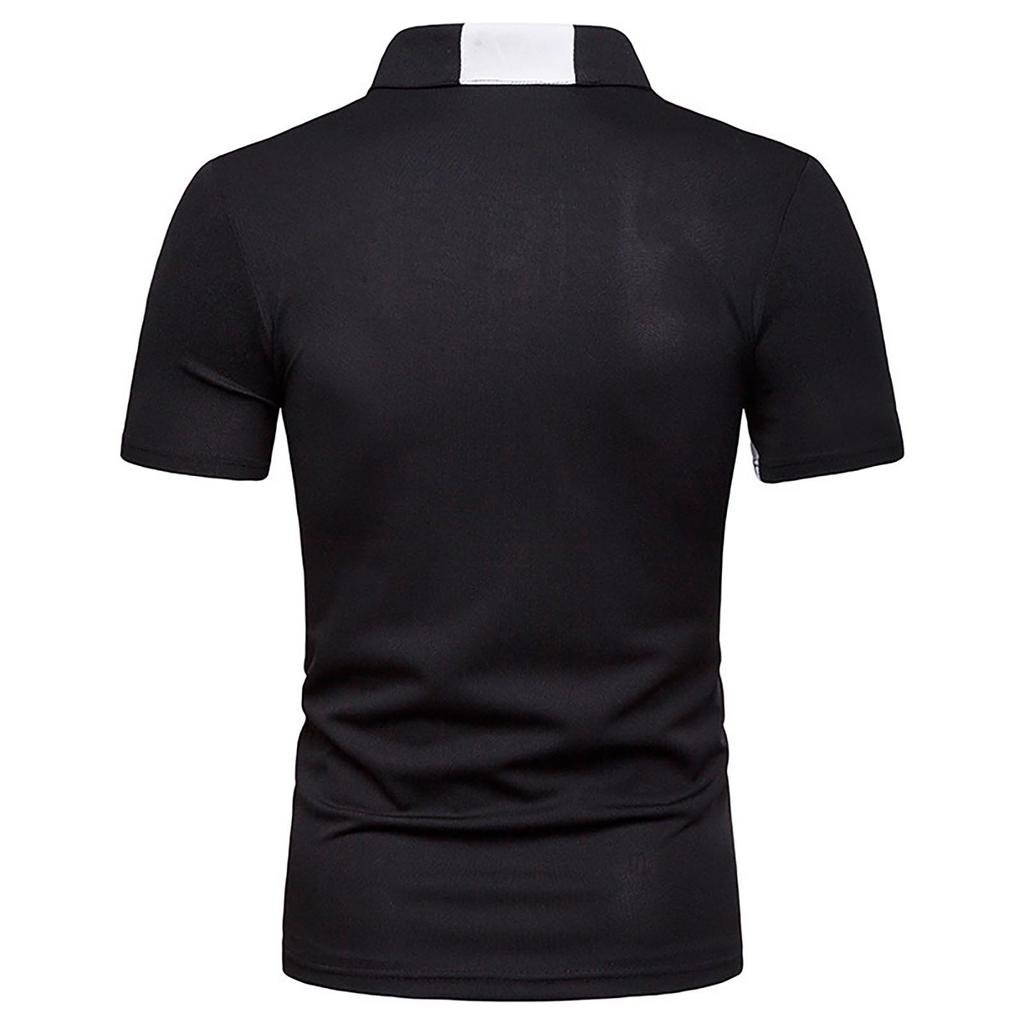 Men's Fashionable Patchwork Shirt With Short Sleeves For New Summer Sports