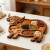 Hochlandkuh Holz Serviertablett Rustikales Bauernhaus Käsebrett Charcuterie-Platte Verwendet für Obst Fleisch Käse Familientreffen